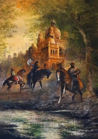 A. Q. Arif, 45 x 63 Inch, Oil on Canvas, Citysscape Painting, AC-AQ-378
